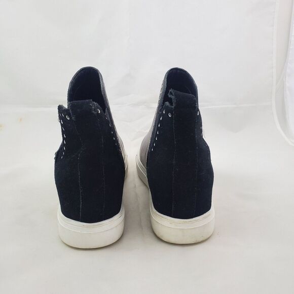 Chelsea & Violet Bootie Sneakers Women's 7.5 Black CV Milo Leather Slip On - Picture 3 of 10